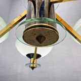 Large Art Deco Murano Glass Chandelier 1960’s