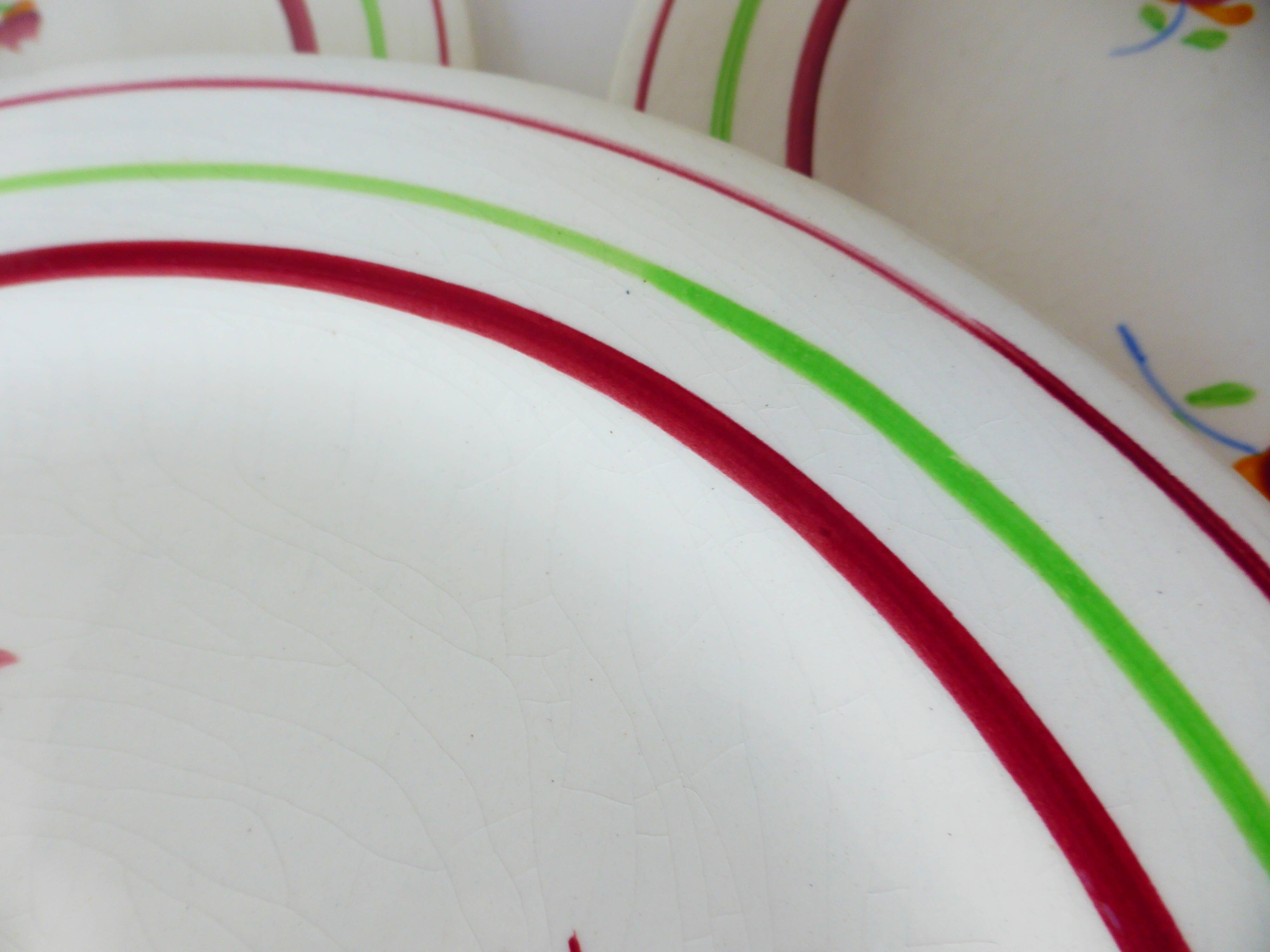 5 flat plates of Gien model Marie Laure 220536