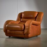 Light Warm Brown Leather Sofa Set