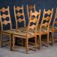 Brutalist Oak Dining Chairs by Henning Kjærnulf, 1960s, Set of 6