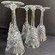 6 anciens verres à vin en cristal taillé