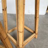 Set of three rattan high stools
