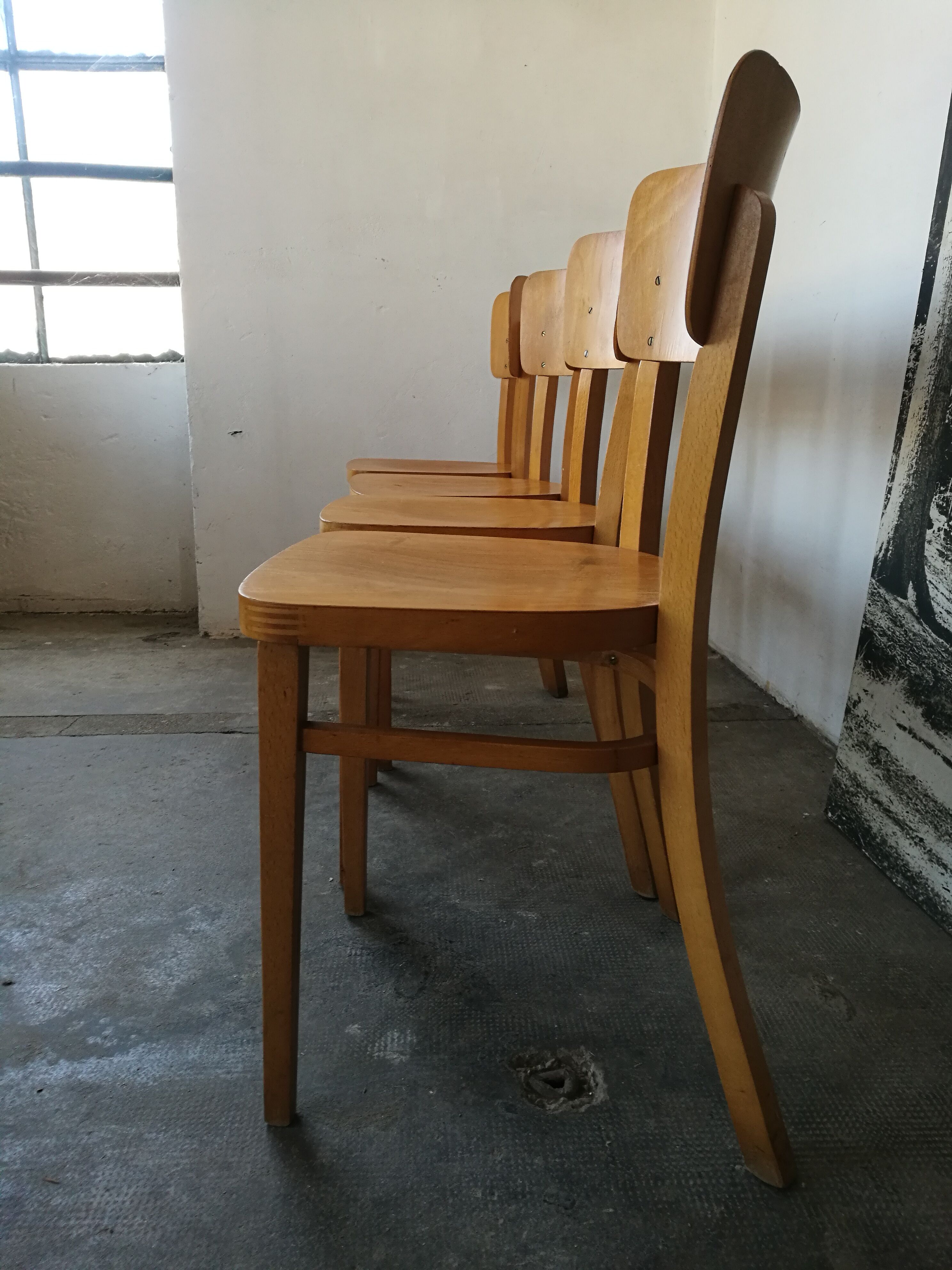 Set of 4 Thonet bistro chairs