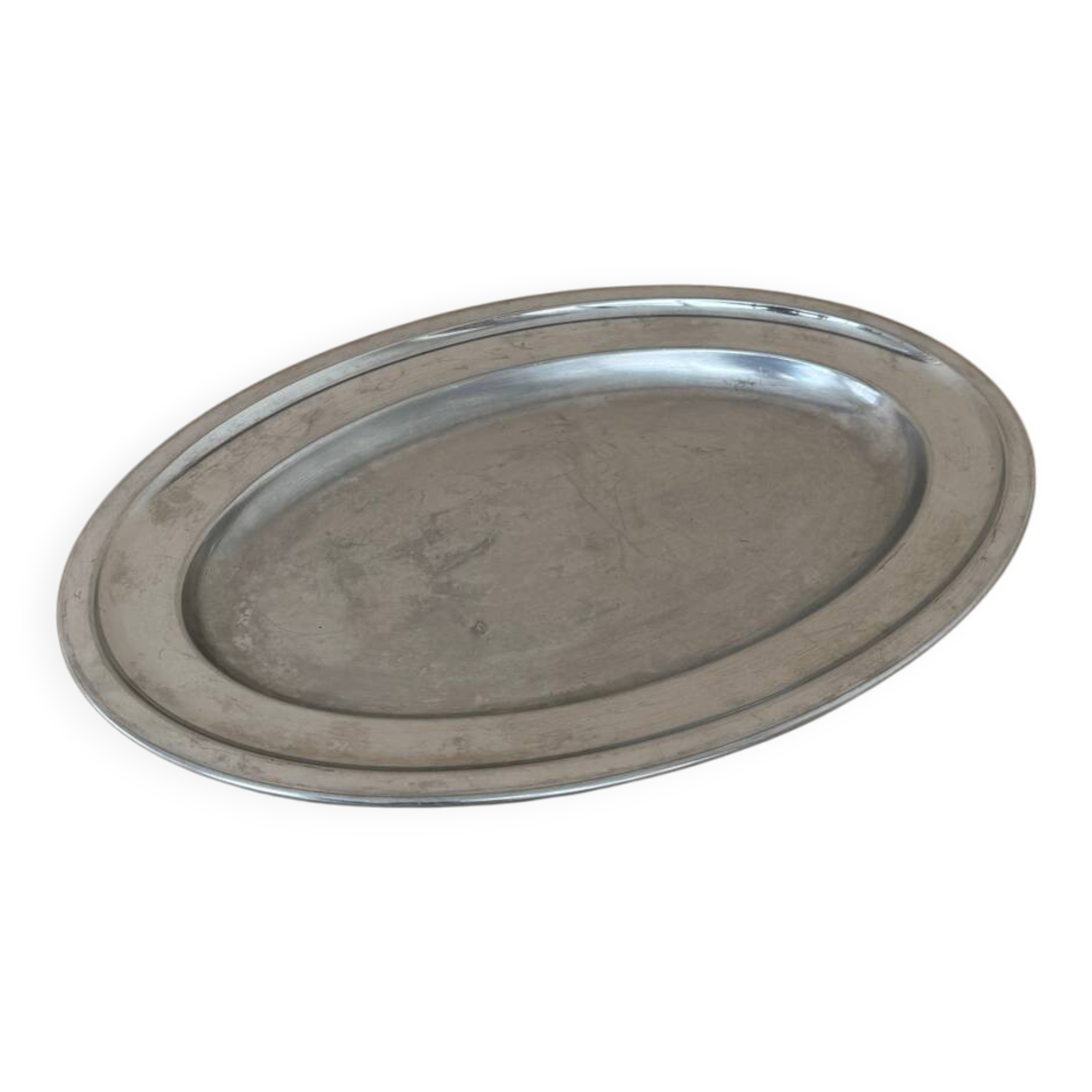 Vintage stainless steel serving tray: