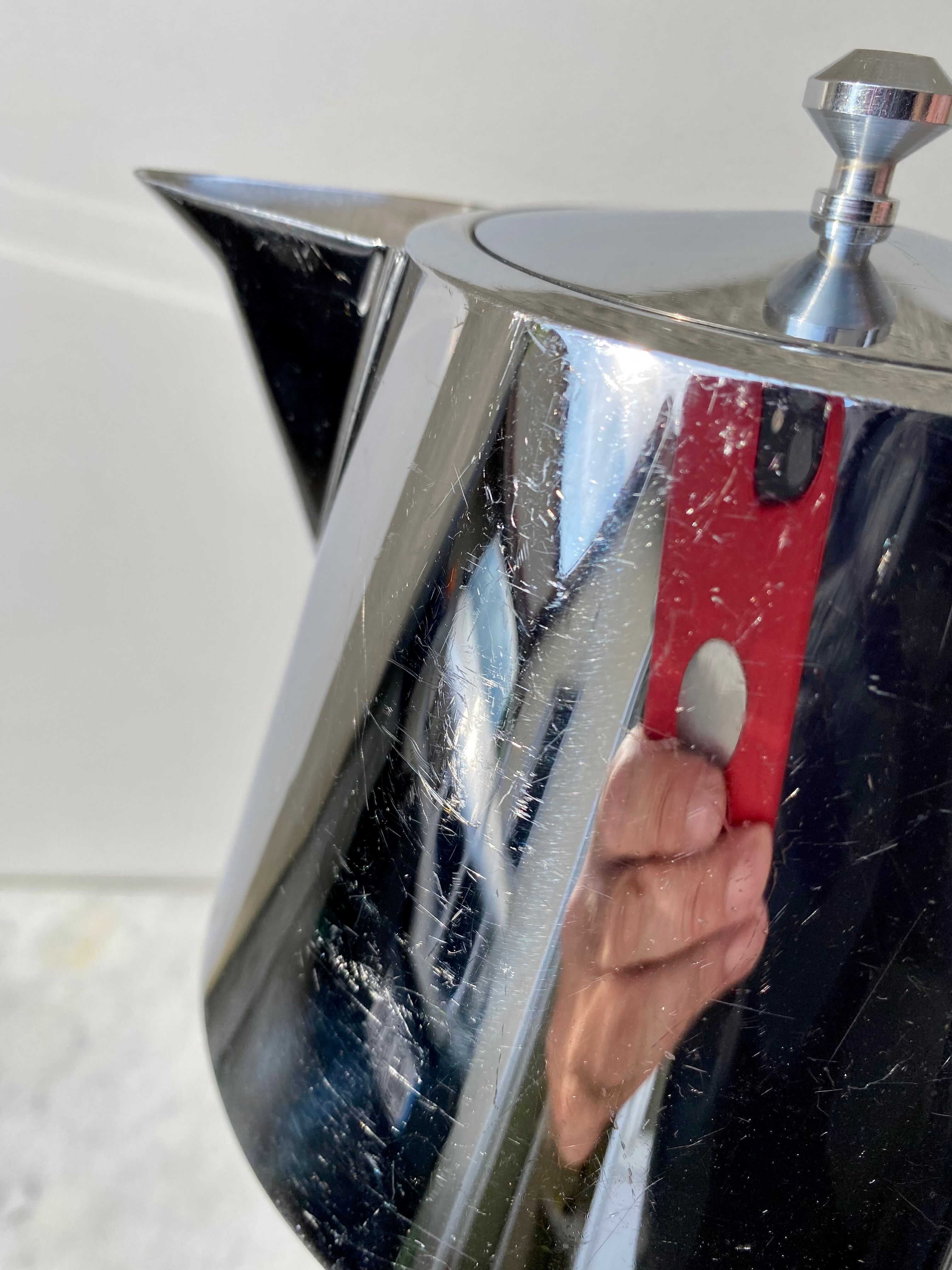 Teapot Selecta 1L nickel-plated brass and Bakelite vintage 60s