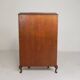 English Art Deco display cabinet on ornate legs, 1930s
