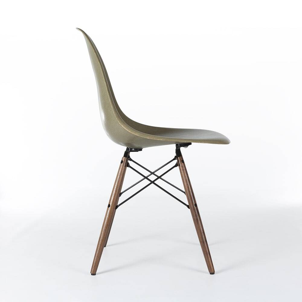 Raw Umber Herman Miller Vintage Original Eames DSW Side Shell Chair