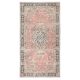 Vintage Handmade Turkish Red Wool Accent Rug with Medallion Design for Home and Office Decor