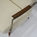 Canapé Danemark années 1960 bouclé beige