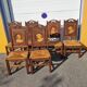 6 chaises bretonne Poulgozic en bois sculpté
