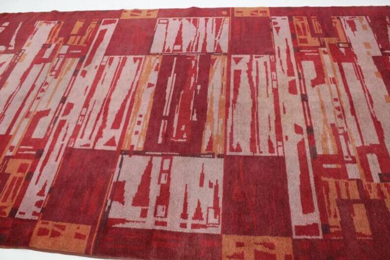 Tapis géométrique tchécoslovaque, années 1950