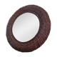 Woven rattan mirror