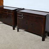 Pair of Small Lacquered Wood Sideboards – 1940