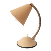 Vintage beige table lamp with gooseneck, Germany 1950s