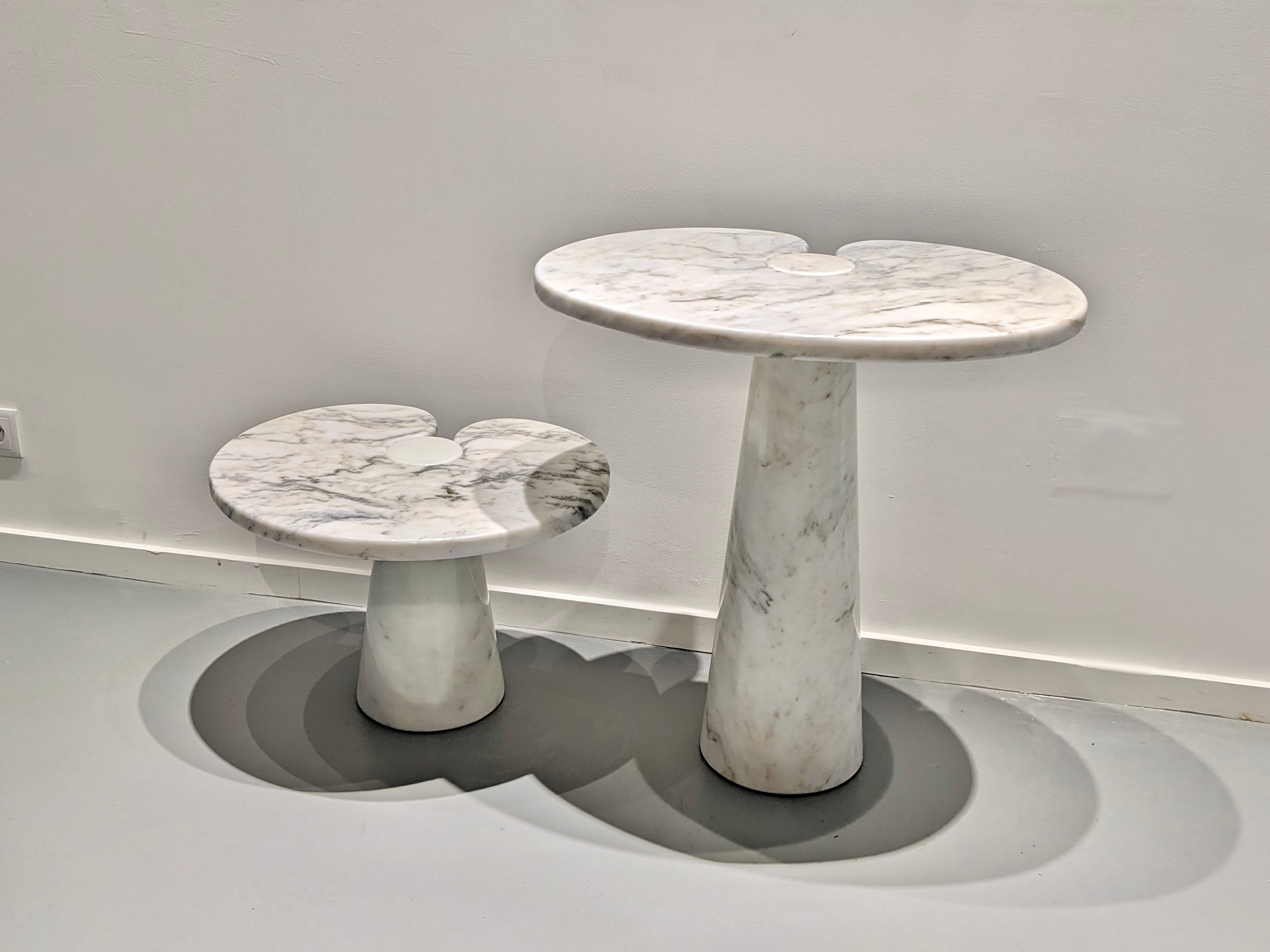 Pair of tables "Eros" by Angelo Mangiarotti for Skipper