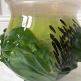 Patrick Lepage blown glass candle holder