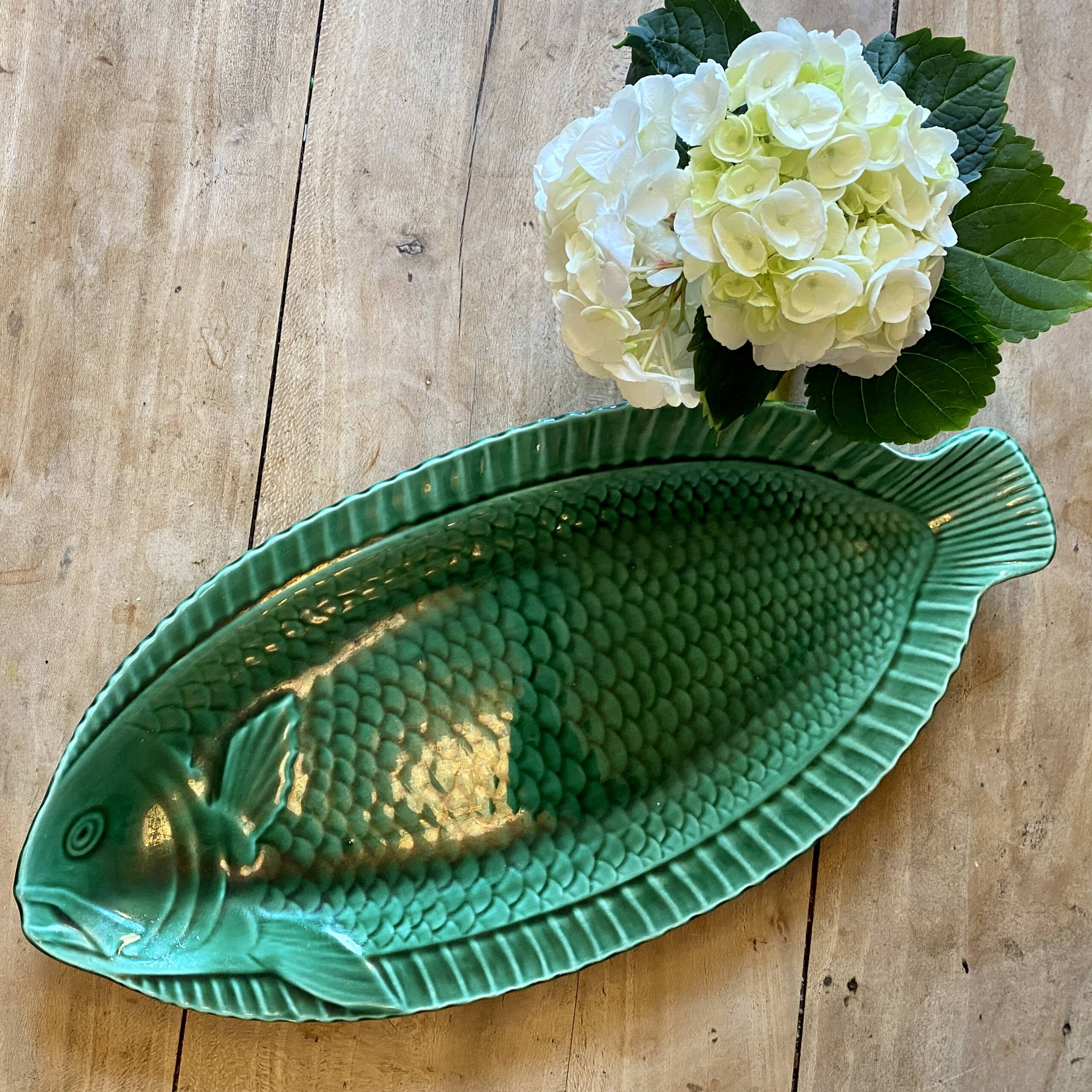 Vintage XL fish-shaped dish - Sarreguemines