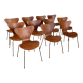 Set of 11 Series 7 3107 chairs in teak – Arne Jacobsen for Fritz Hansen