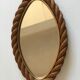 Miroir en corde annés 60 - 21x41cm