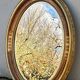 Oval mirror with gold leaf - Empire style - Very good condition