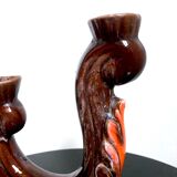 Signed ceramic Vallauris bougeoir