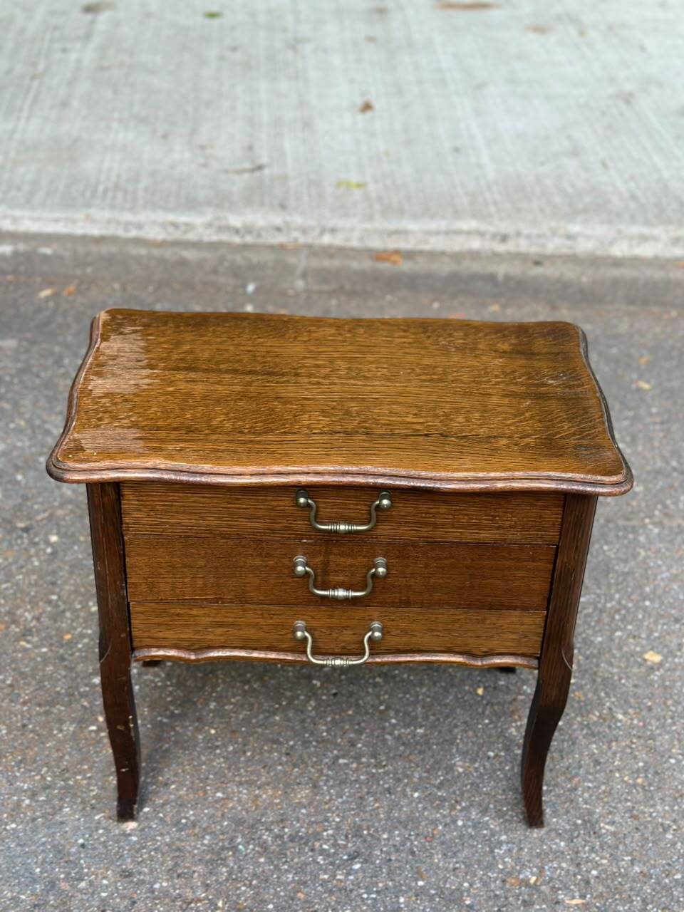 Nightstand - work table - wooden sewing box in Louis XV style 197