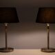Two Tone Brass Aluminum table lamps 1980s Germany