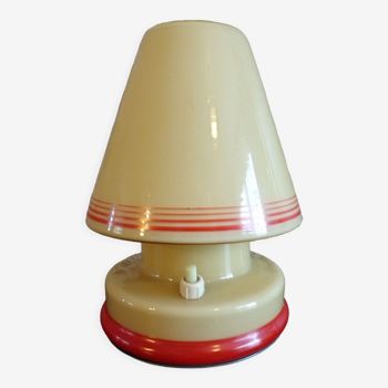 Lampe champignon 1930 en opaline