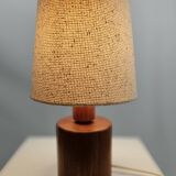 Danish teak wooden table lamp midcentury modern