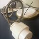 Bauhaus / Modernist lamp brass/bakelite & opaline Mid Century 1940-50