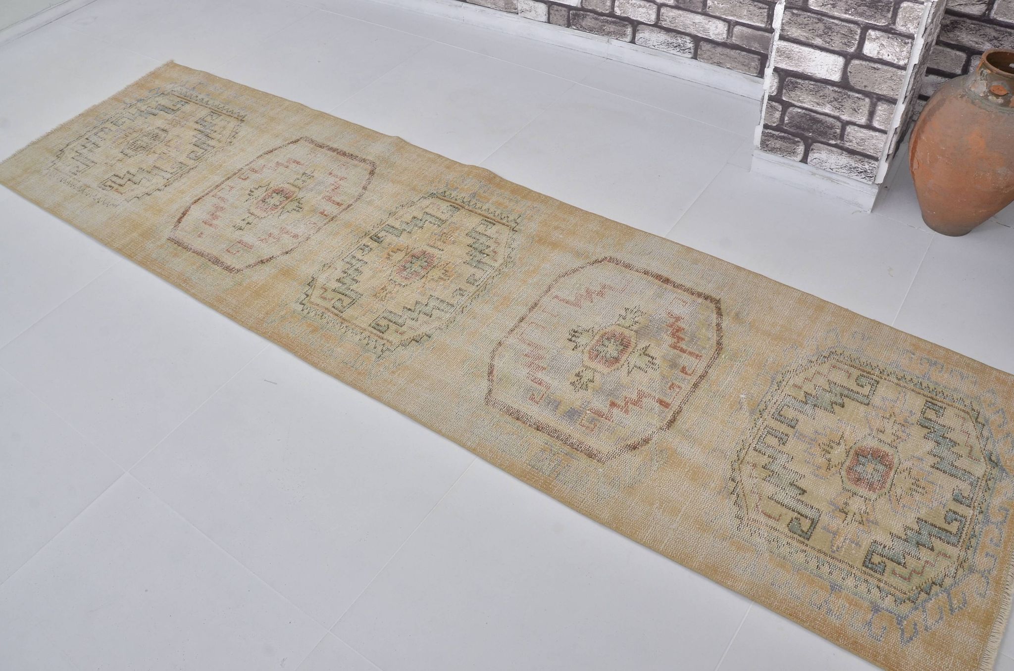 Oushak Antique Hallway Vintage Rug sku1930