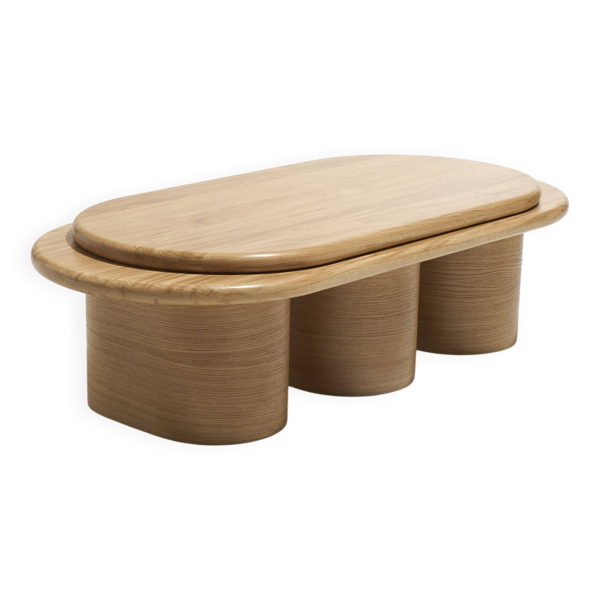 Table basse Element V en bois de chêne par Vincent Mazenauer