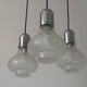Cascade lamp with 3 glass and chrome shades by WILA, 1960s, Germany