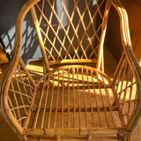 Pair of rattan armchairs