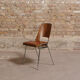 Jomain Baumann chairs, cognac leather seat, circa 1960