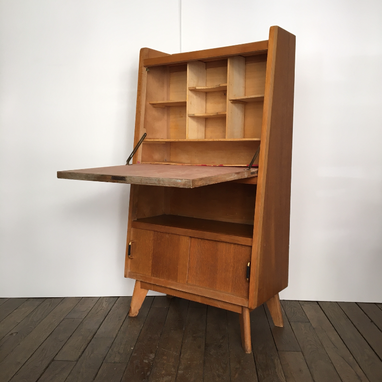 Vintage secretary in light wood