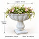 Pedestal planter in patinated stone – large garden bowl