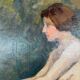 Oil Painting on Canvas Seated Nude, French School, Early 20th Century