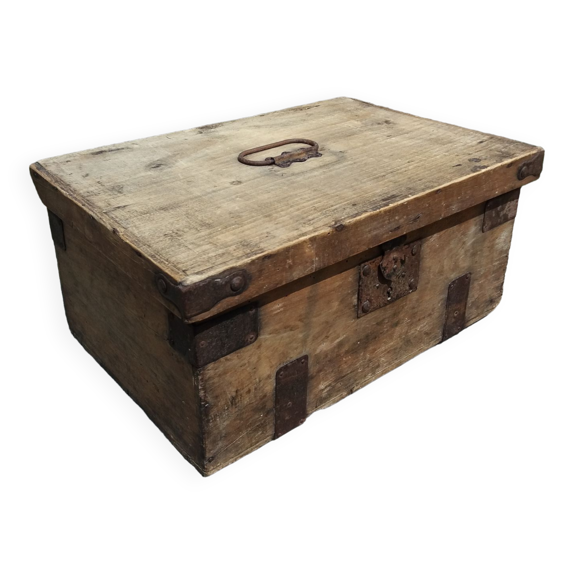 Old wooden box chest