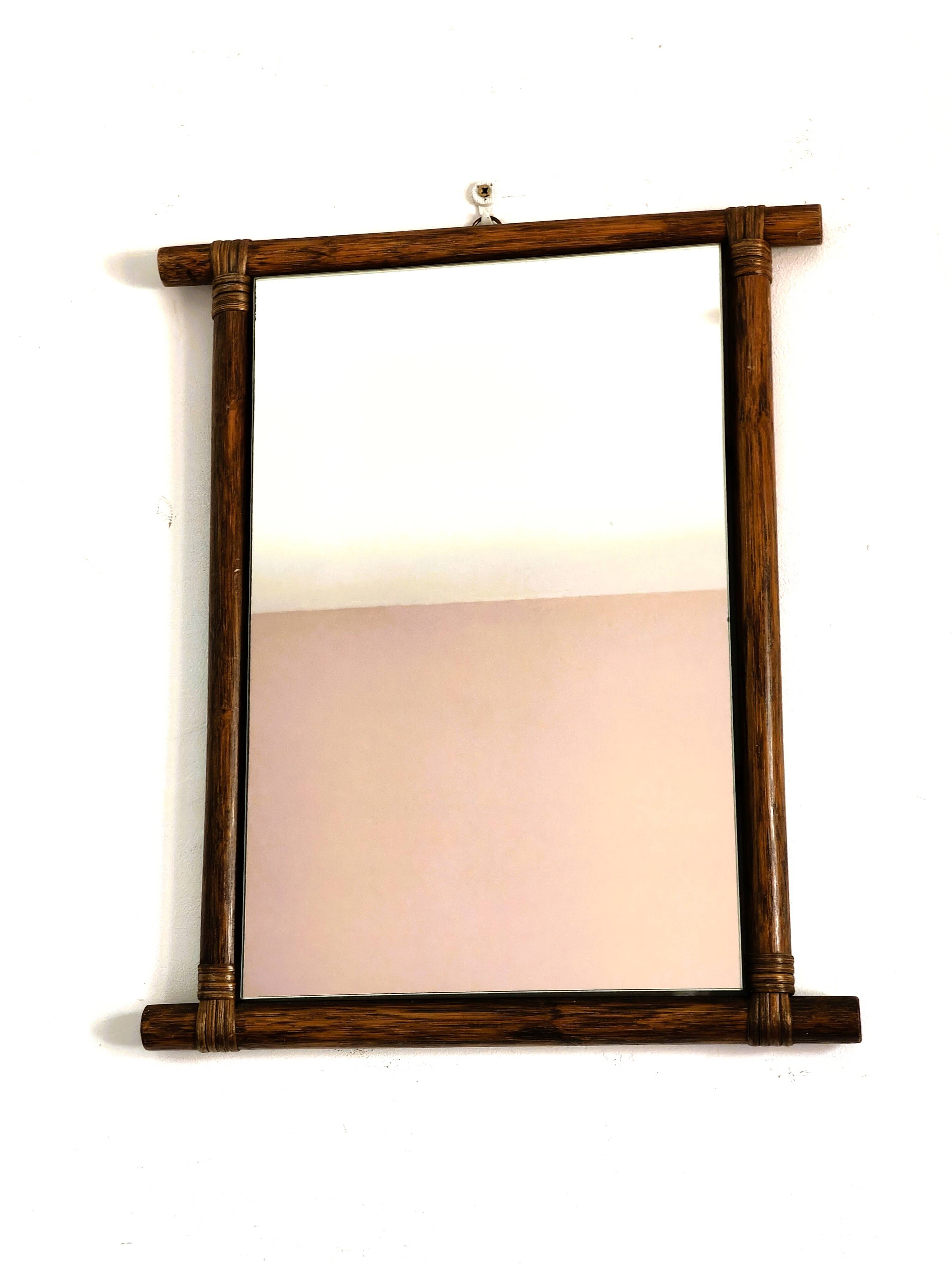 Small bamboo mirror 49 X 40 cm