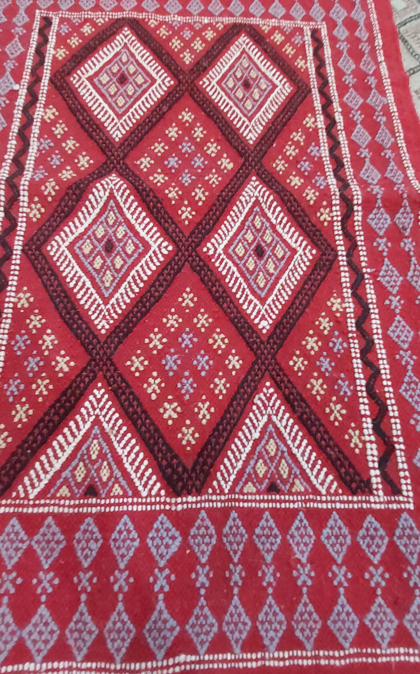 Berber margoum carpet with geometric patterns