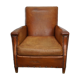 Fauteuil club cognac, années 1940