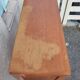 Double wooden cabinet with curtains – vintage industrial furniture