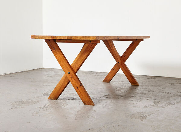 table à manger en pin des années 1970