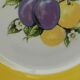 6 flat plates in porcelain from LIMOGES. Fruit decoration.