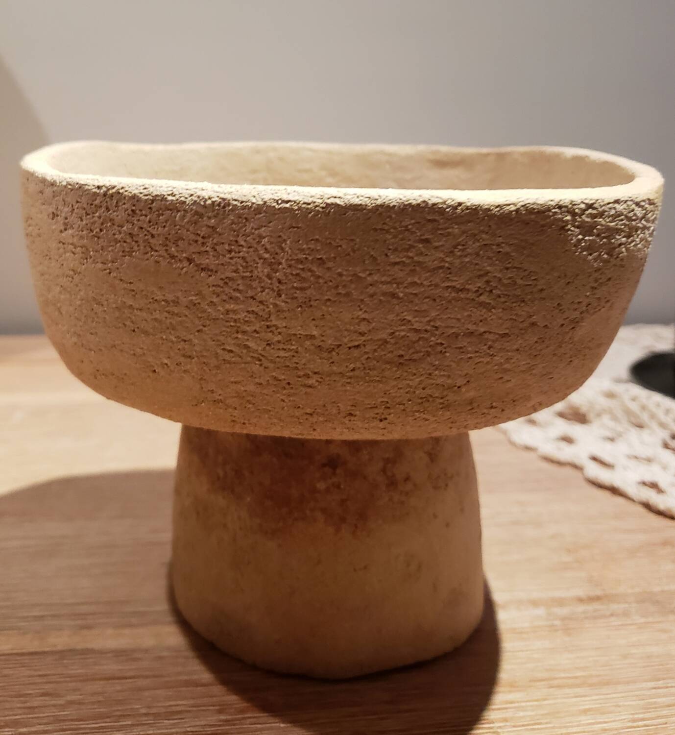 Chamotte stoneware cup