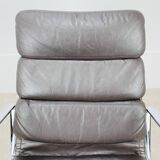 Armchair Ea 216 Eames edition Herman Miller brown leather