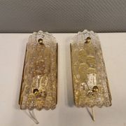 Two stunning wall lamps designed by Carl Fagerlund and produced by Orrefors Sweden for Lyfa Denmark.