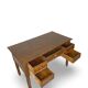 Italian pine wood centre writing desk from the 1960s, a reproduction o
