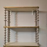 White and gold spool shelf